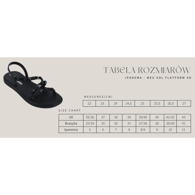 Sandałki damskie plażowe turystyczne Ipanema Meu Sol Flatform AD