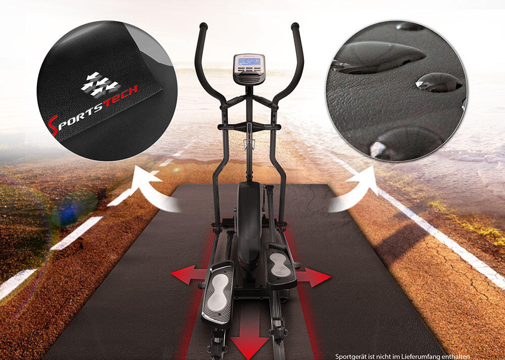 MSPORTS Tappetino Protettivo Per Pavimento NBR 6 Mm - Per Tapis Roulant, Home Trainer, Yoga E Palestra - 180x90 Cm Grigio