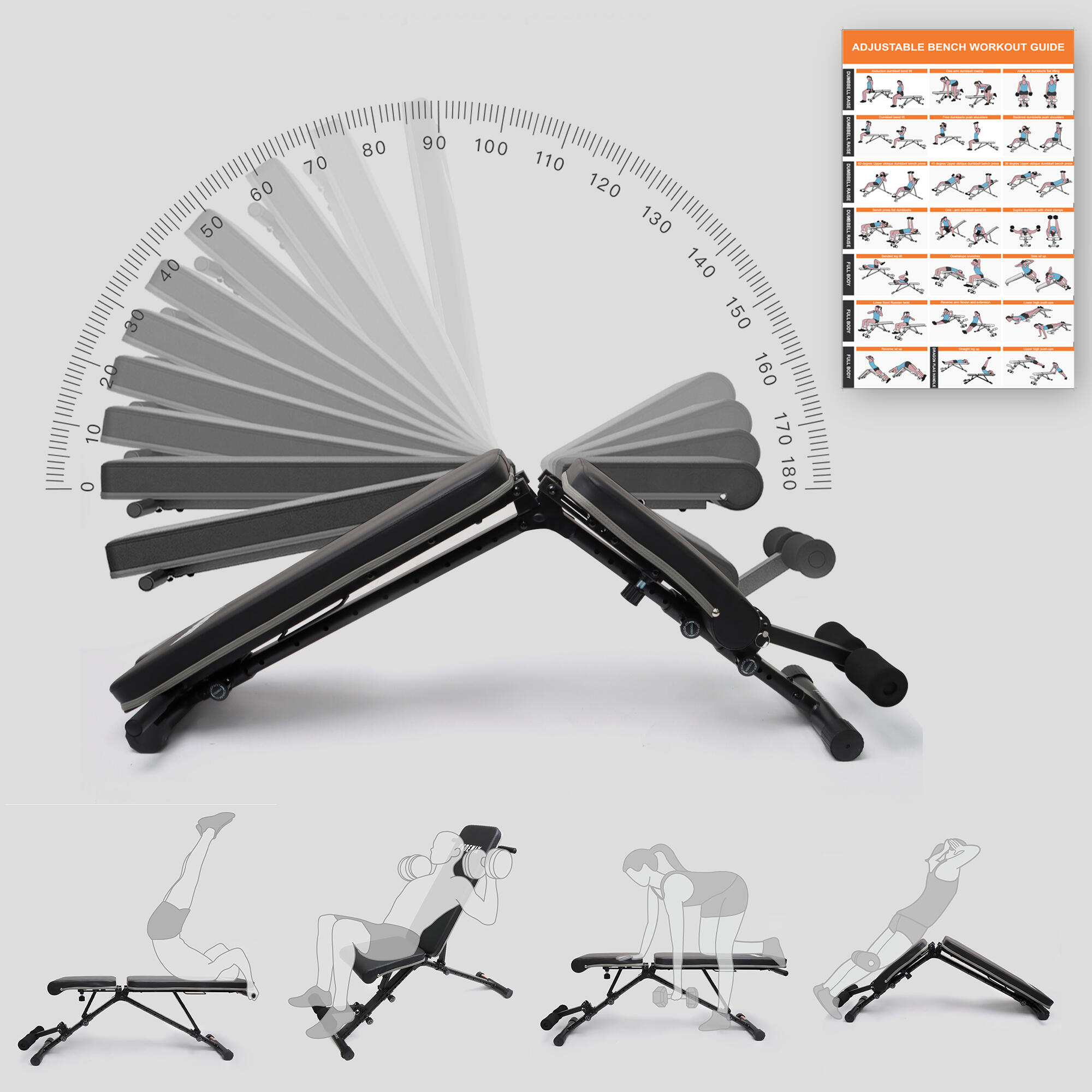 Phoenix Fitness Adjustable Weight Bench | Decathlon