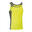 Camiseta Sin Mangas Running Hombre Asioka ELBA Amarillo Flúor.Transpirable