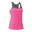 Camiseta Sin Mangas Running Mujer Asioka ELBA Fucsia/Gris.Transpirable