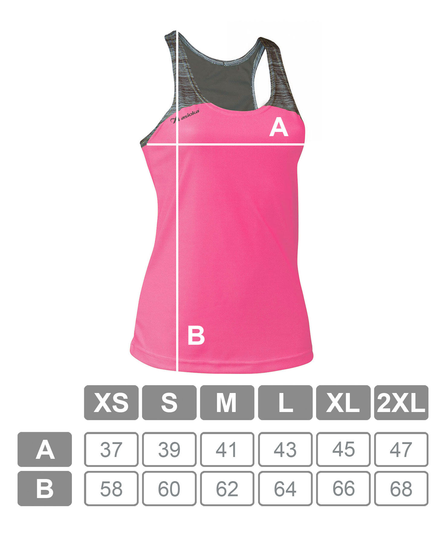 Camiseta Sin Mangas Running Mujer Asioka ELBA Fucsia/Gris.Transpirable 5/7