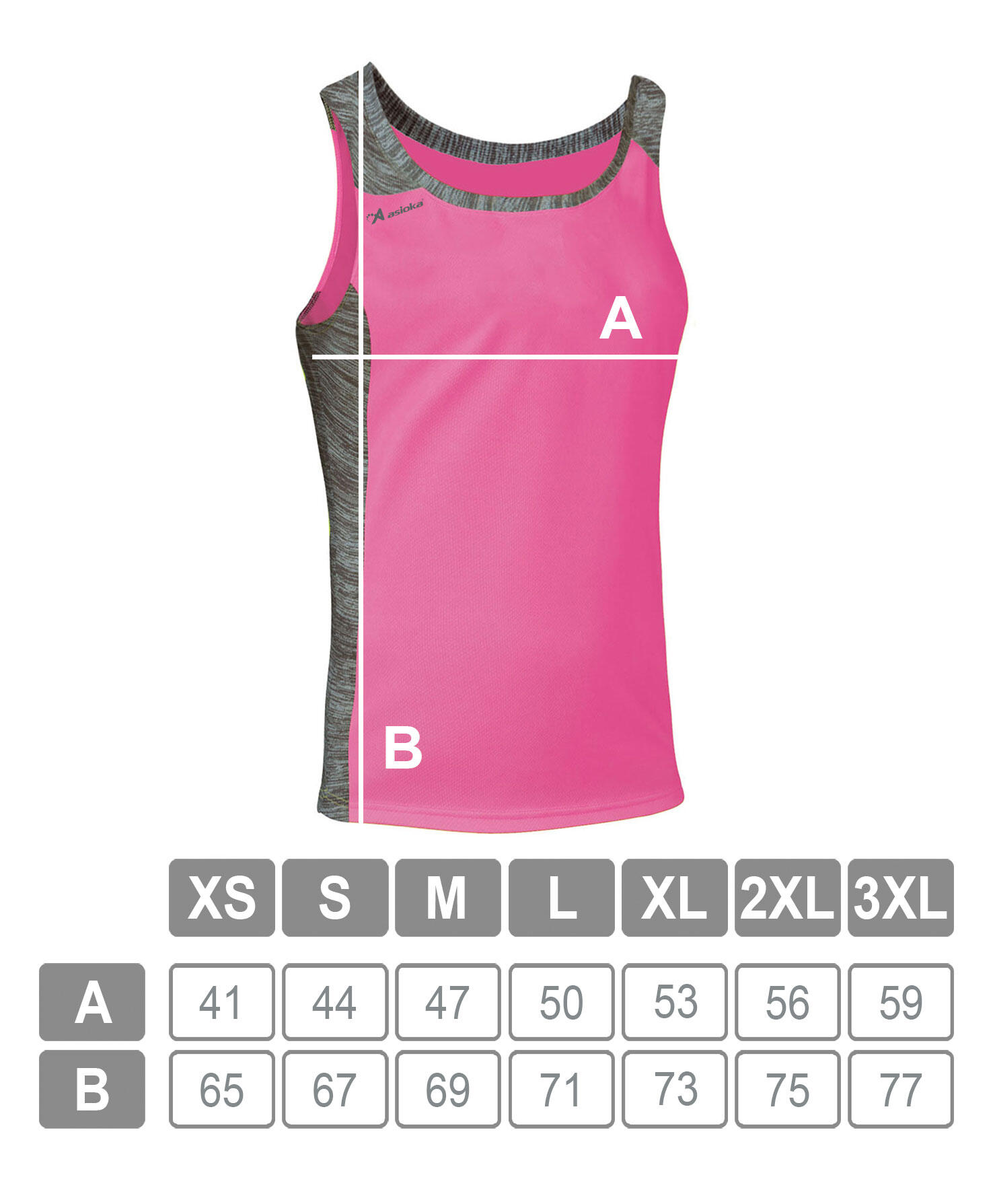 Camiseta Sin Mangas Running Hombre Asioka ELBA Fúcsia/Gris.Transpirable 5/7