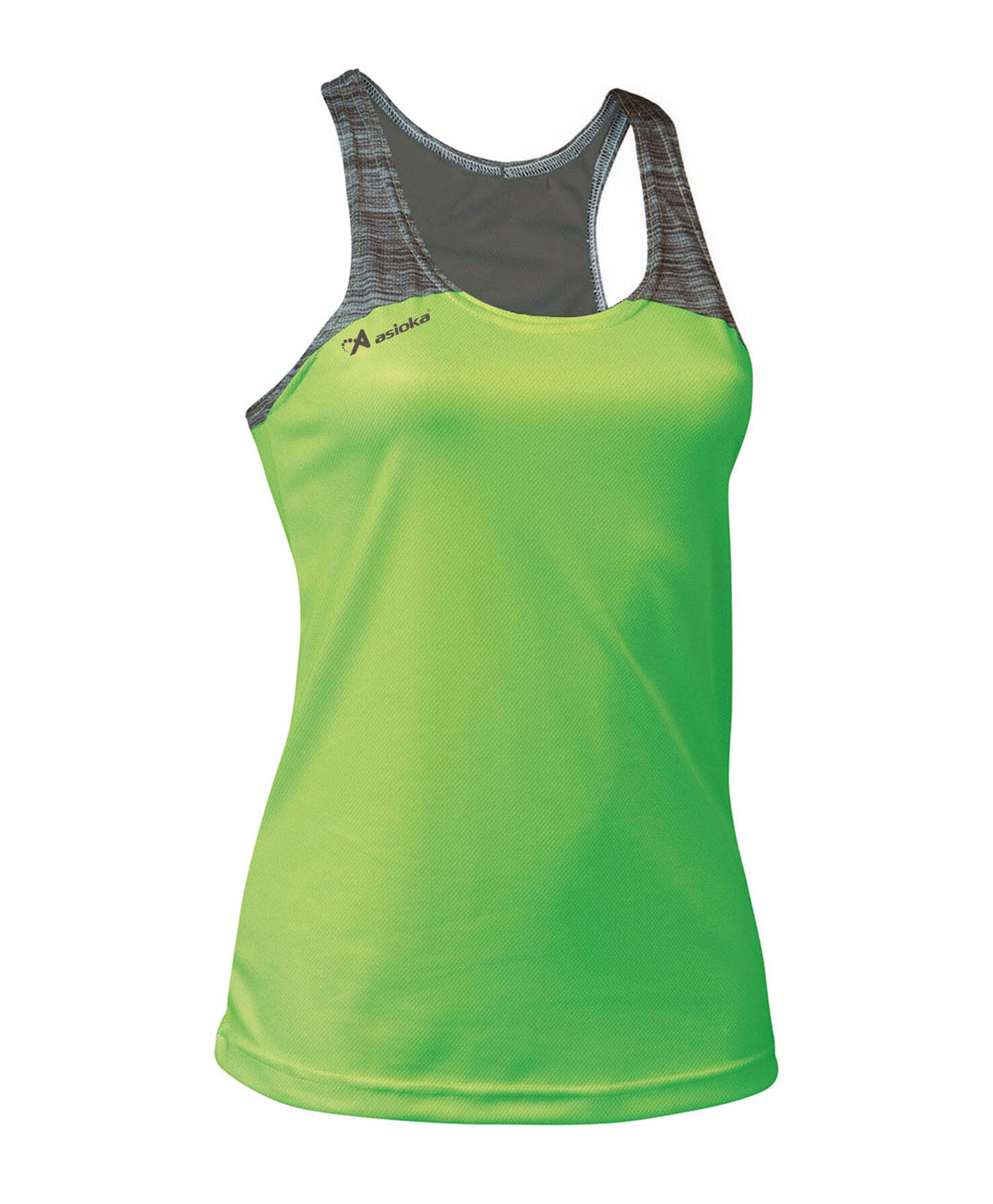 verde fluorescente / gris