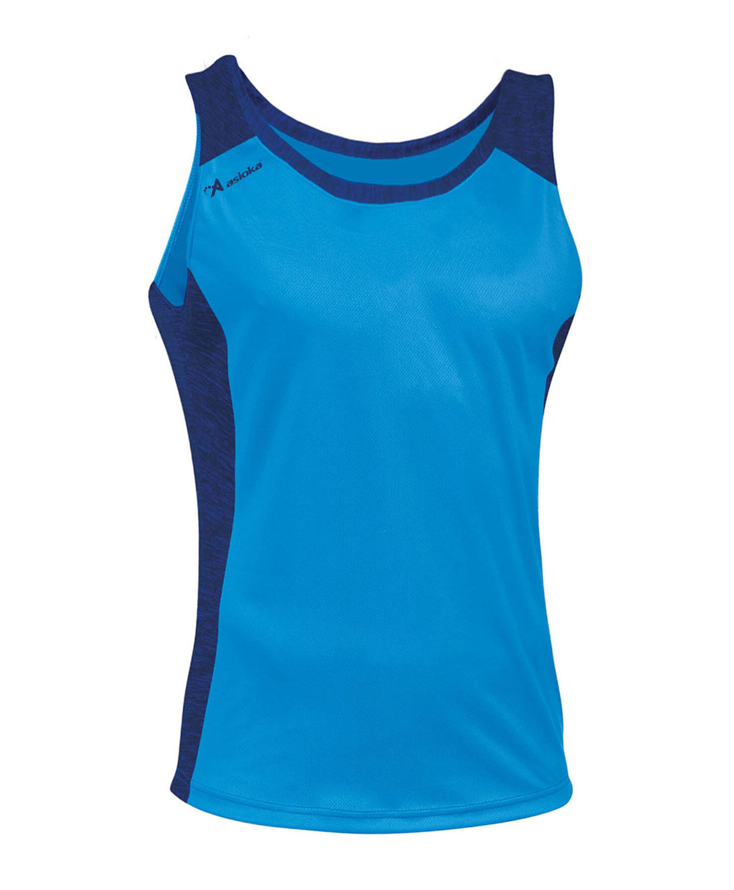 ASIOKA Camiseta Sin Mangas Running Hombre Asioka ELBA Azul.Transpirable