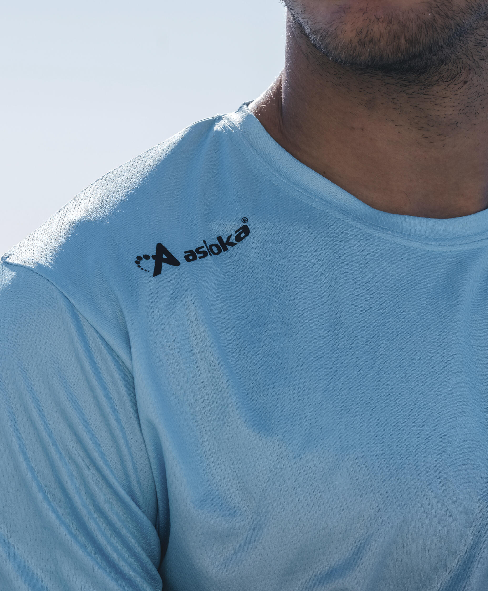 Camiseta Running Manga Corta Hombre Asioka TENERIFE Mesh Turq.Transpirable 4/7