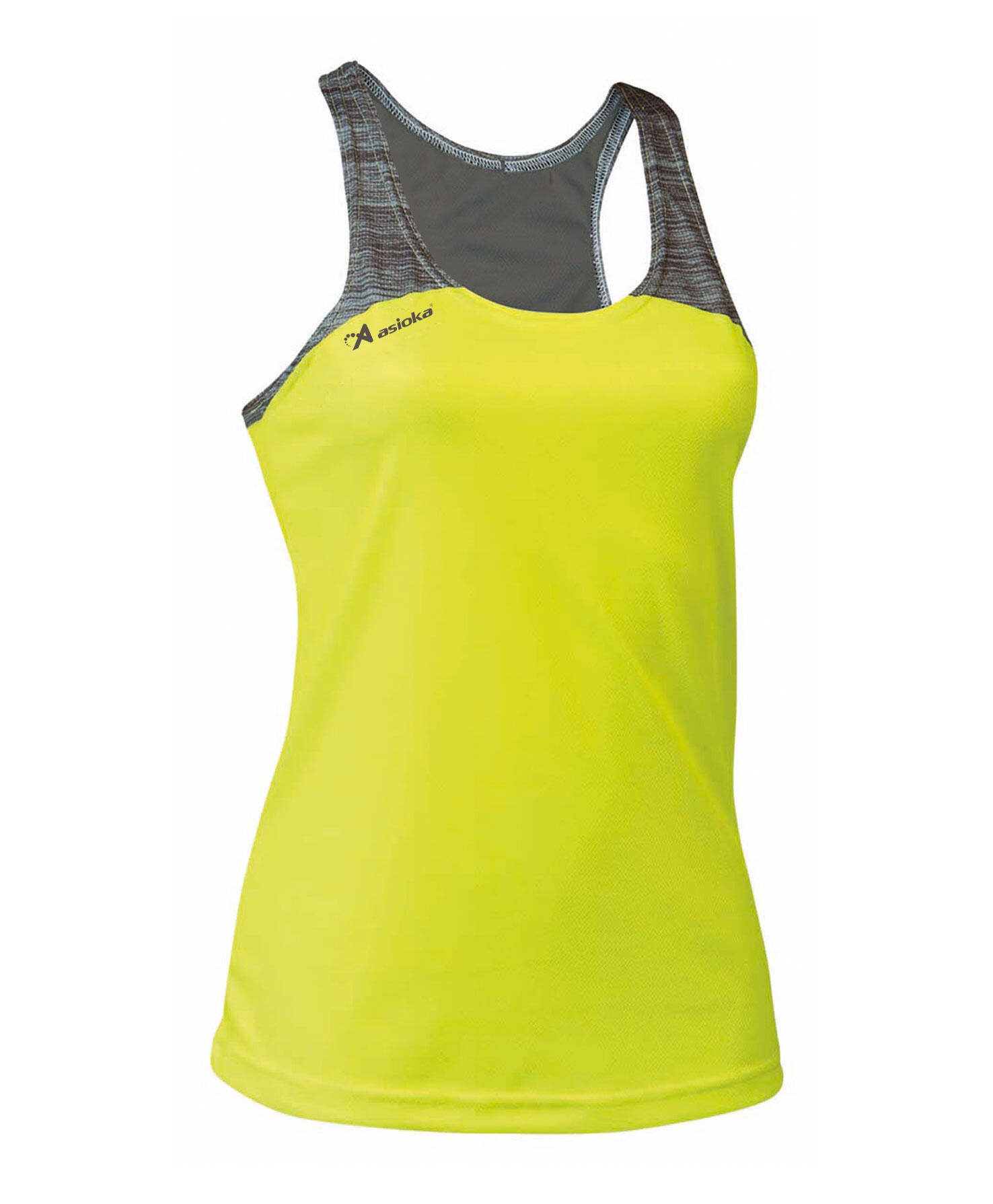 amarillo neón fluorescente / gris