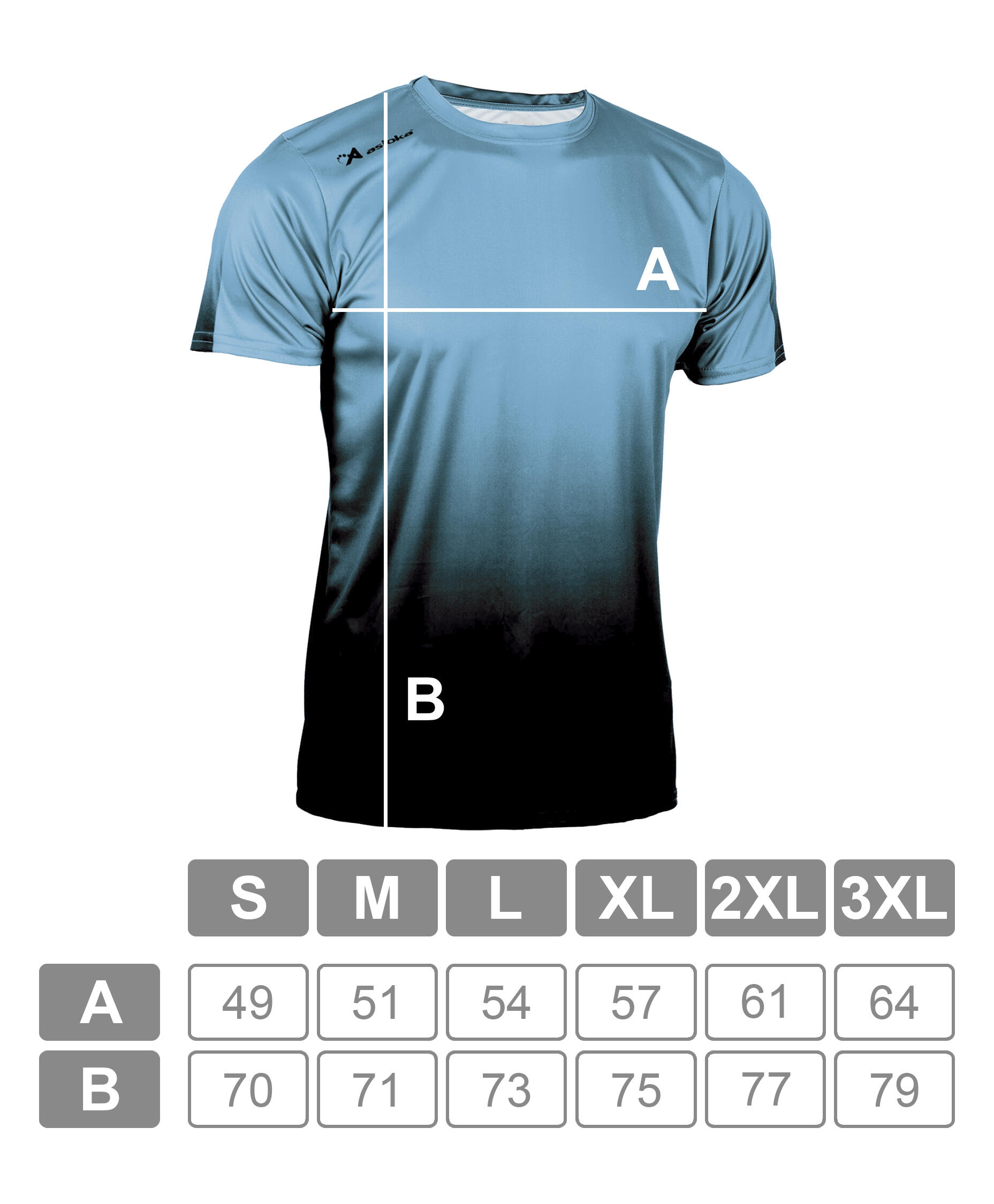 Camiseta Running Manga Corta Hombre Asioka TENERIFE Mesh Turq.Transpirable 5/7