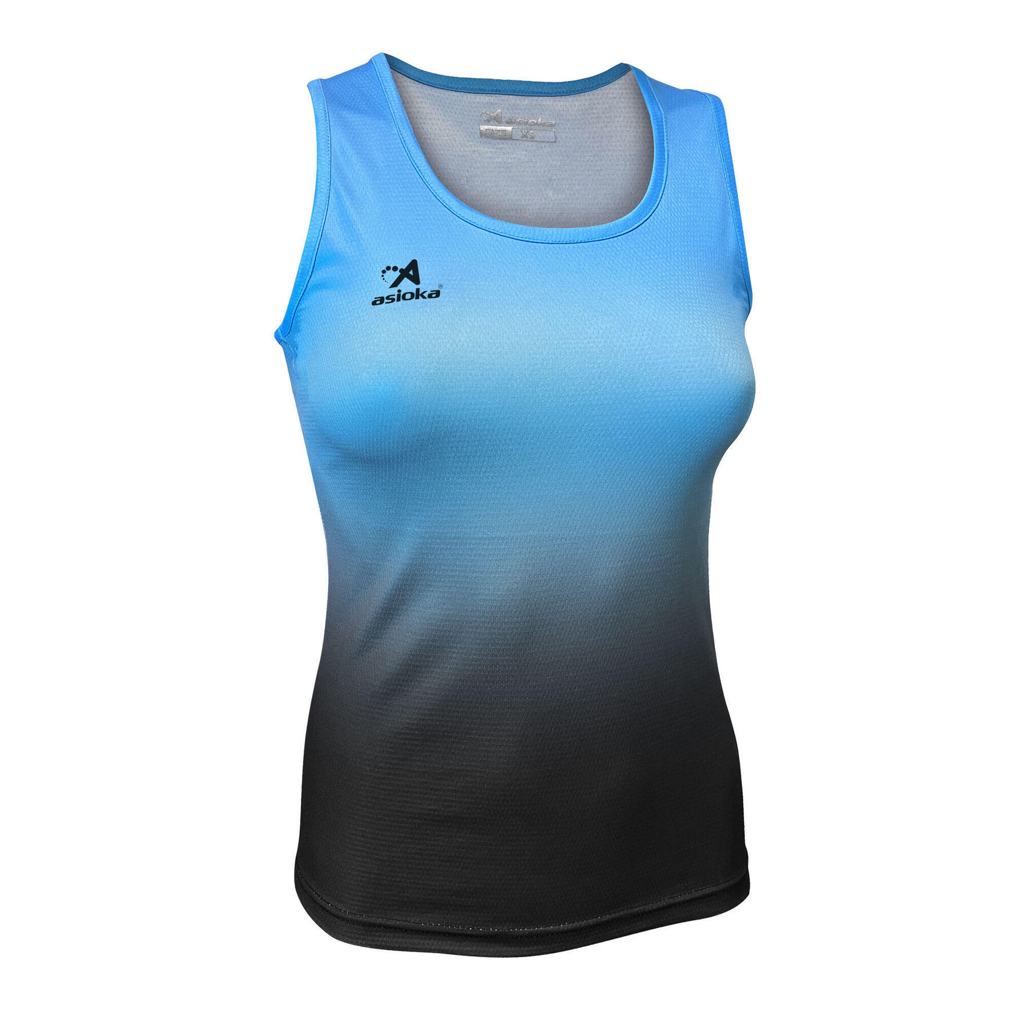 Camiseta Running Tirantes Mujer Asioka TENERIFE Mesh Lima Negro.Transpirable Decathlon