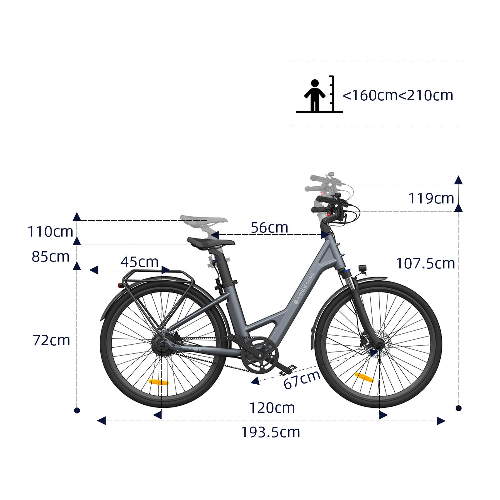 Air28 Elektrische Fiets, 28" Ebike, Riemaandrijving, LCD, smart APP, 250W 36V 7/9