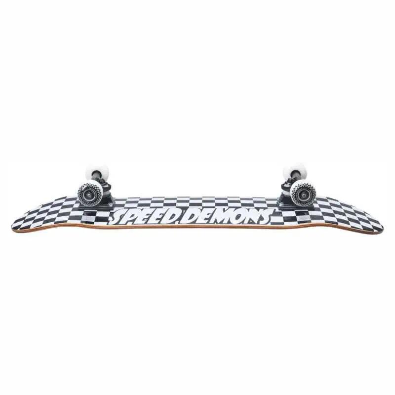 Speed demons - Checkers White black  8.0 skateboard 4/4