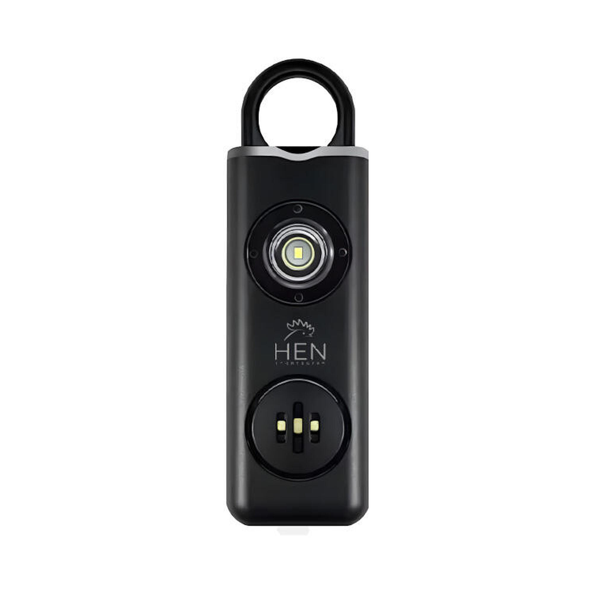 HEN SPORTSGEAR Osobní alarm – klíčenka pro sebeobranu s LED osvětlením