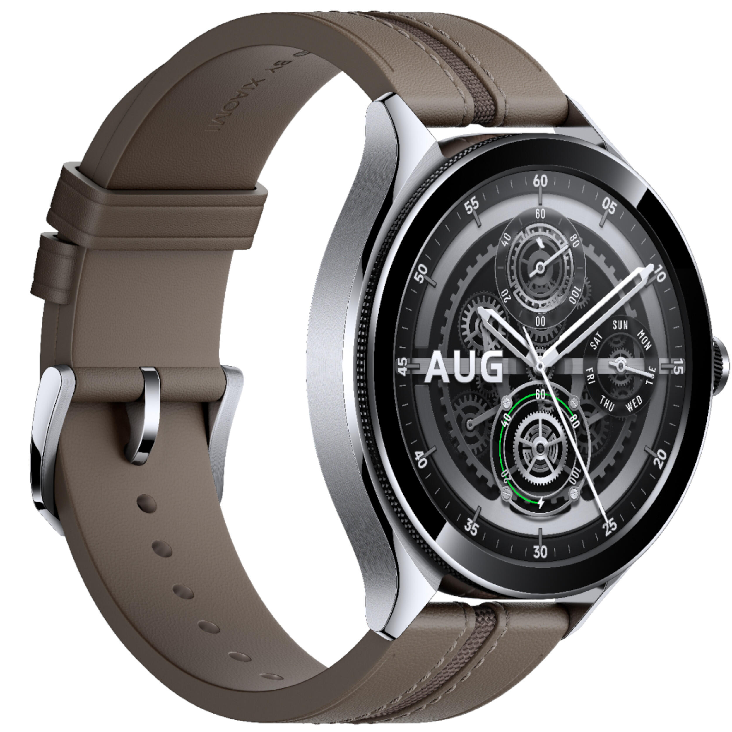 Smartwatch XIAOMI Watch 2 Pro BT Silver Case & Brown Leather Strap 3/6
