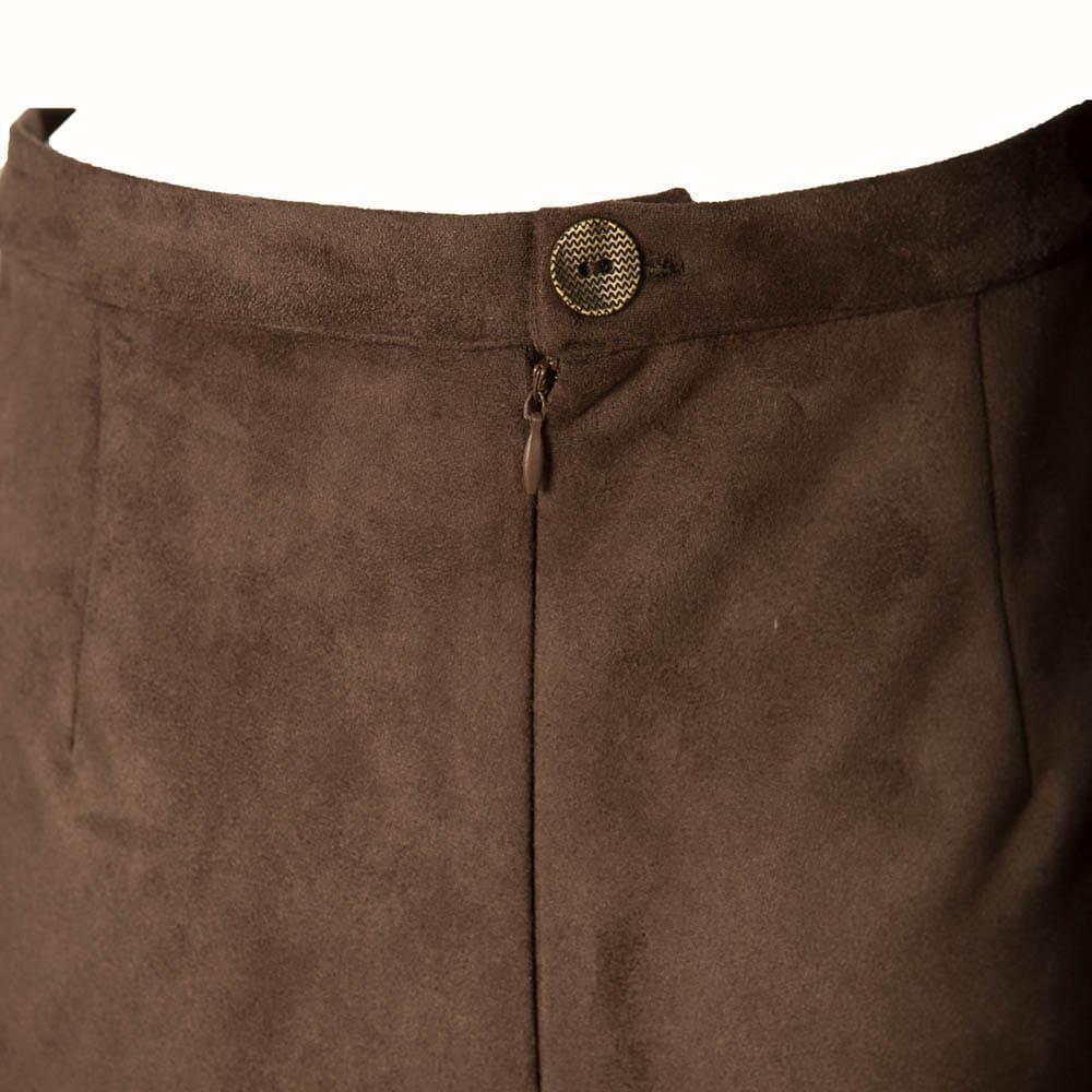 Falda Pantalón Caza Mujer Pasión Morena 14006 Marrón Antelina con Cremallera 4/4