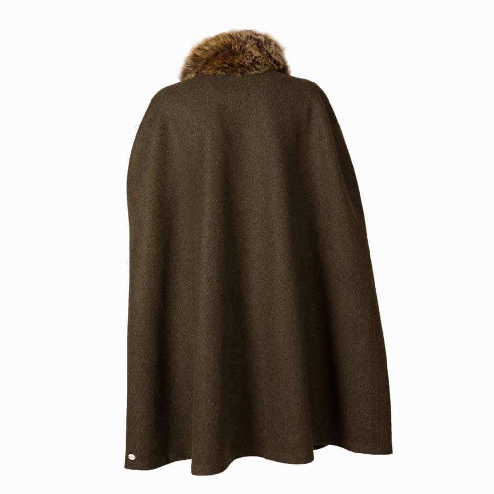 Poncho Caza Mujer Pasión Morena 10050 Verde con Botonadura Frontal 6/6