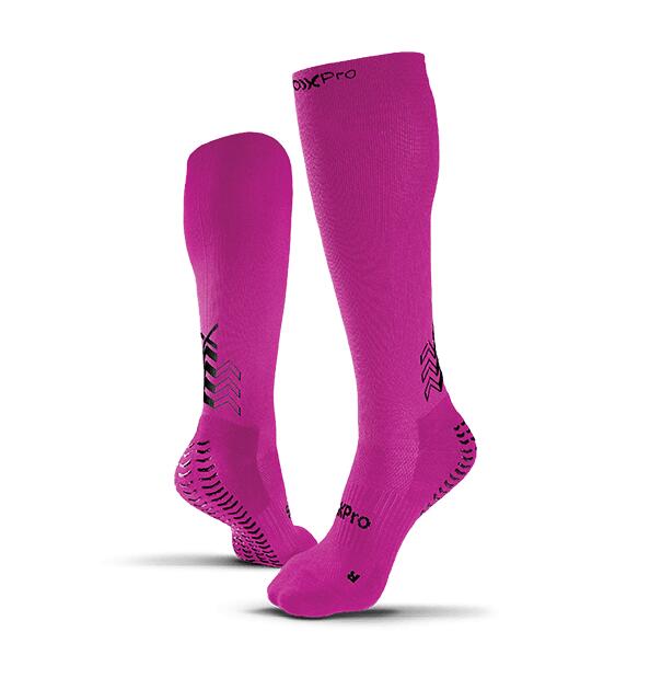 GEARXPRO Meias de compressão graduada SOXPro Compression Grip Fluorescente Fúcsia