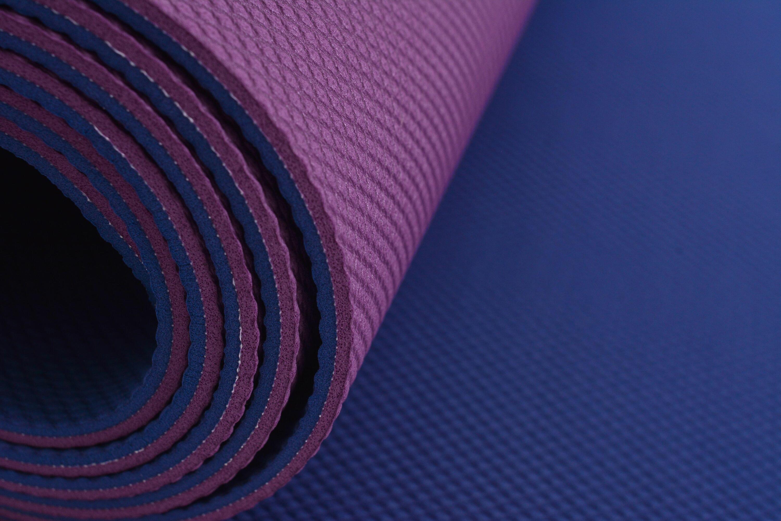 ALL AROUND - Tapis de Yoga- 4mm - Bleu / Prune 2/5