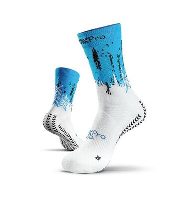 Soxpro padel anti verstuiking padel sokken wit-hemelsblauw