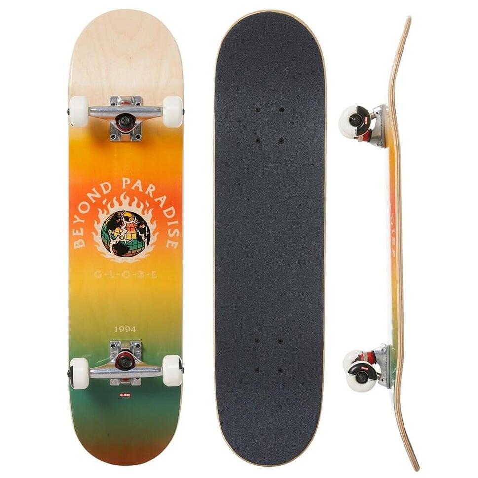 Skateboard Globe G1 Full On 8" Park Street - Grigio Antracite E Rosso