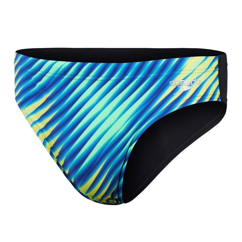 Bañador para hombre Speedo Allover digital vcut brief en color blanco