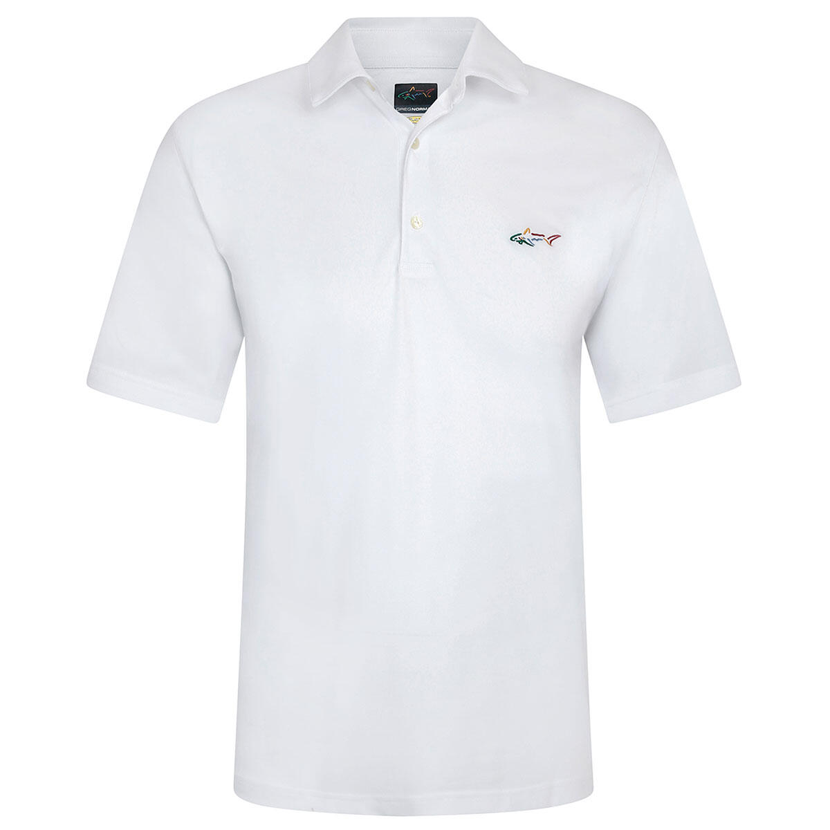 GREG NORMAN Greg Norman Men's Shark Logo Golf Polo Shirt