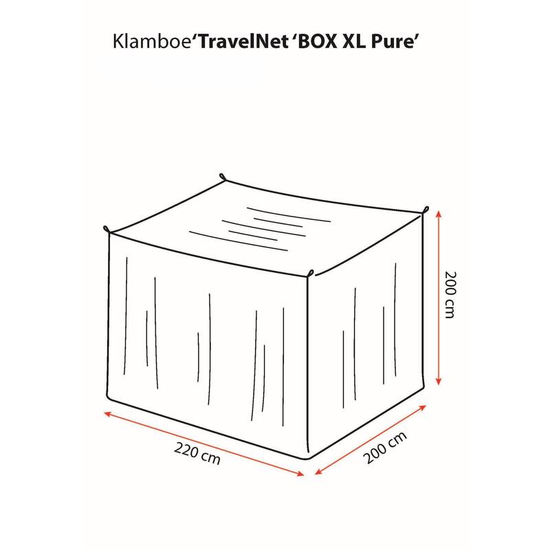 Travelnet Reise-Moskitonetz BOX XL - PURE- L220x B200x H200cm 2 pers