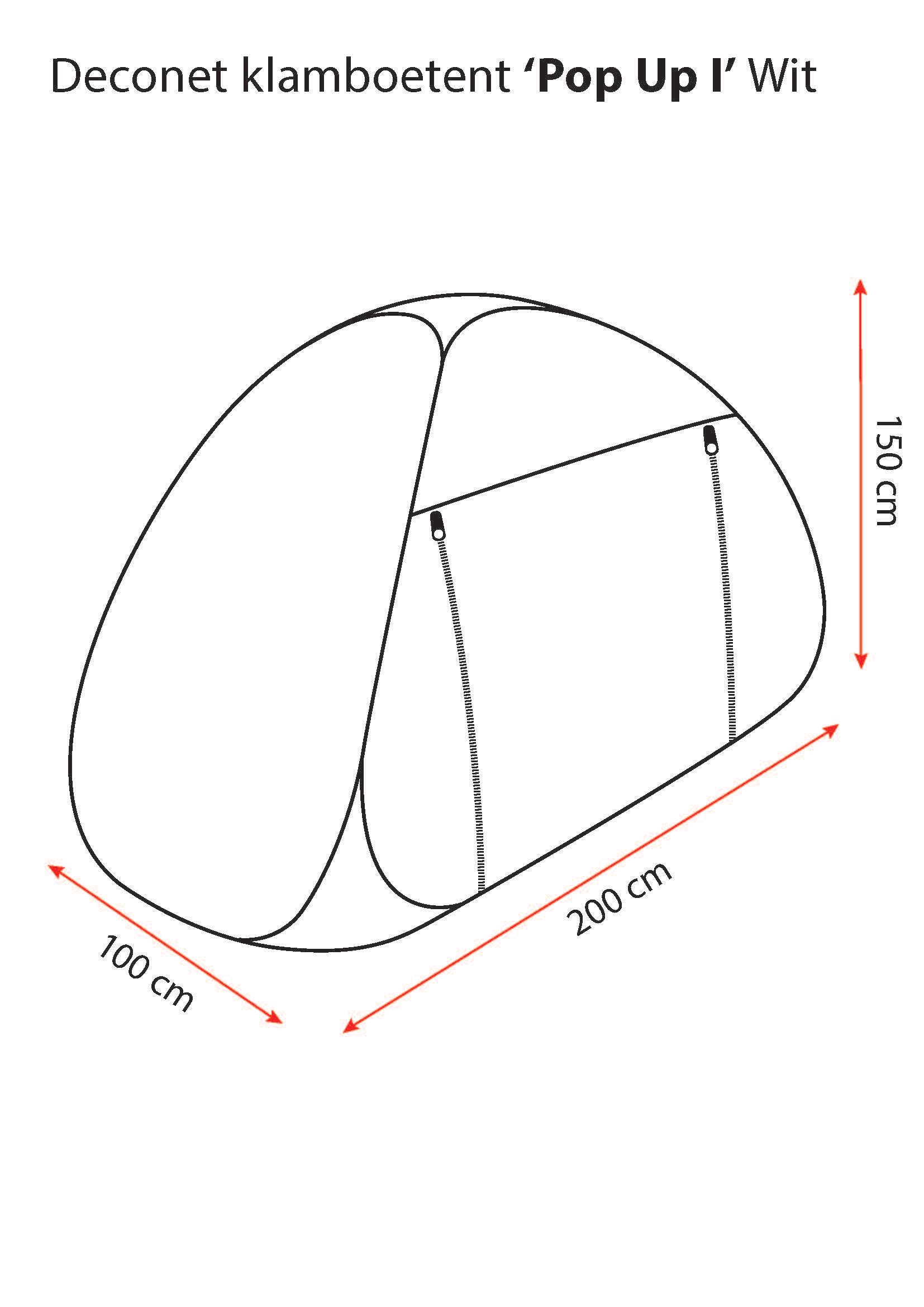 Deconet Tenda pop-up per zanzare I, bianca, 1 persona 6/8