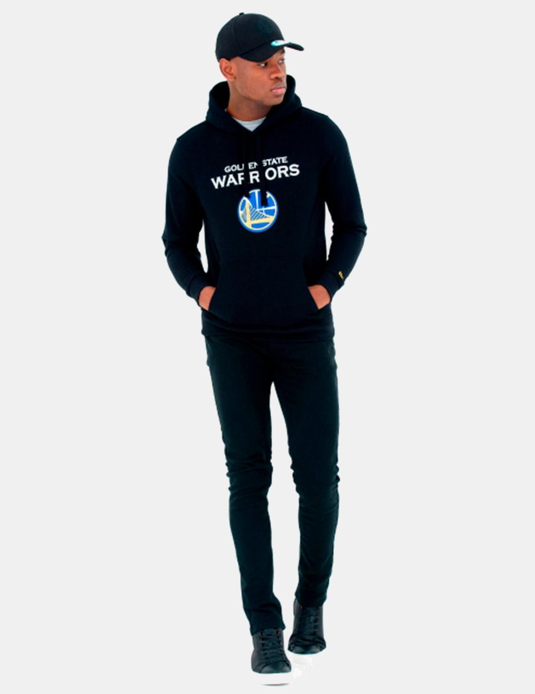 Sudaderas para Hombre New era  logo po golden warriors Negro 5/7