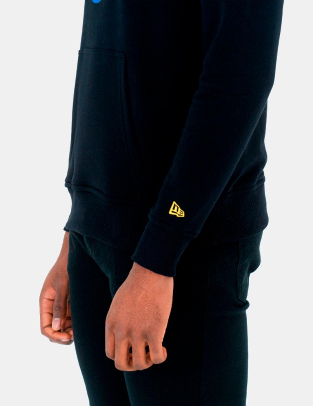Sudaderas para Hombre New era  logo po golden warriors Negro 4/7