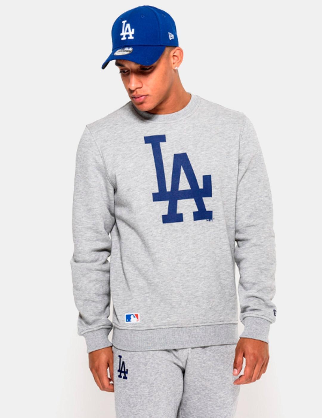 NEW ERA Felpe per Uomo New Era Crew Los Angeles Dodgers Grigio