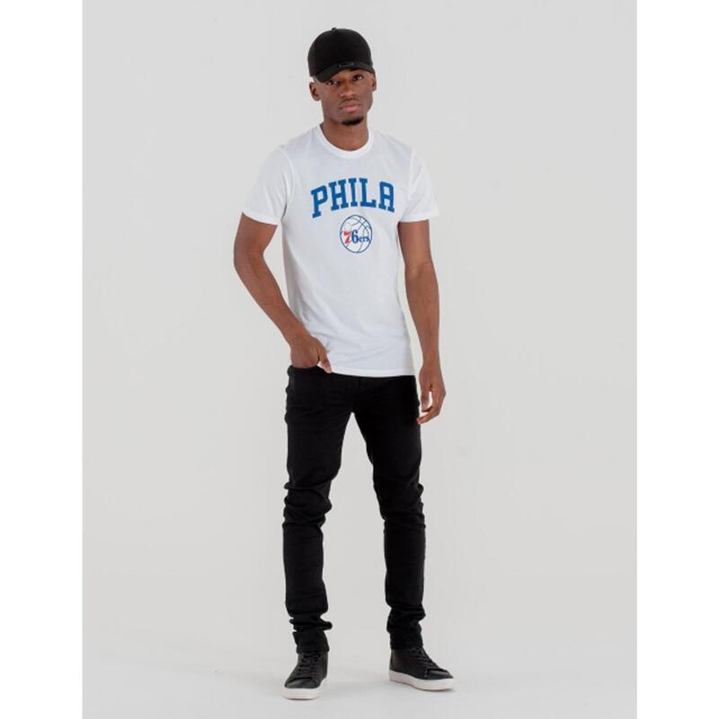 Camisetas para Hombre New era Philadelphia 76ers Blanco