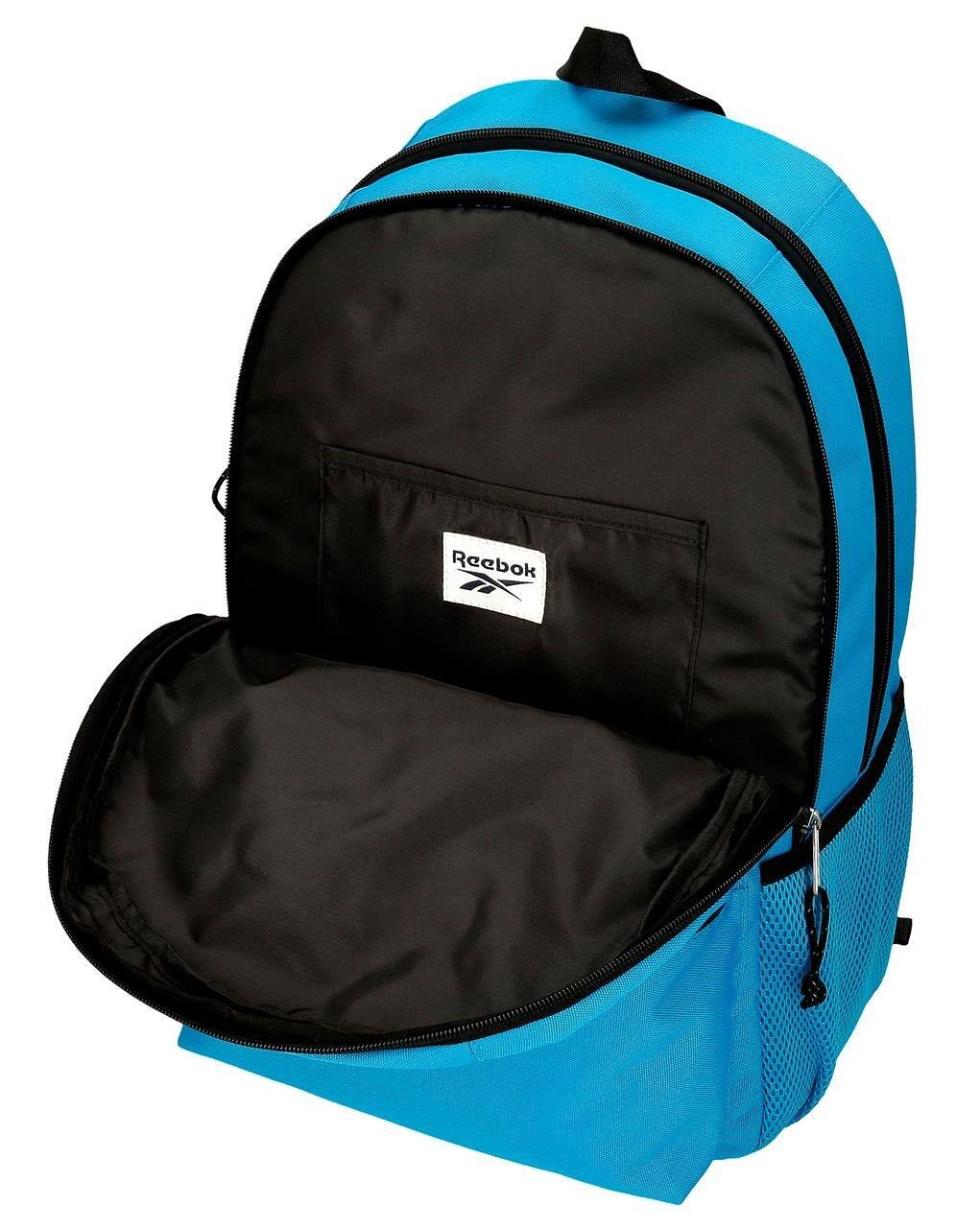 Mochila escolar de dois compartimentos Unisex Reebok Boston 44cm Azul 5/5
