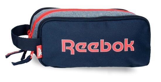 Estuche tres compartimentos Reebok Lucia 10cm Azul marino