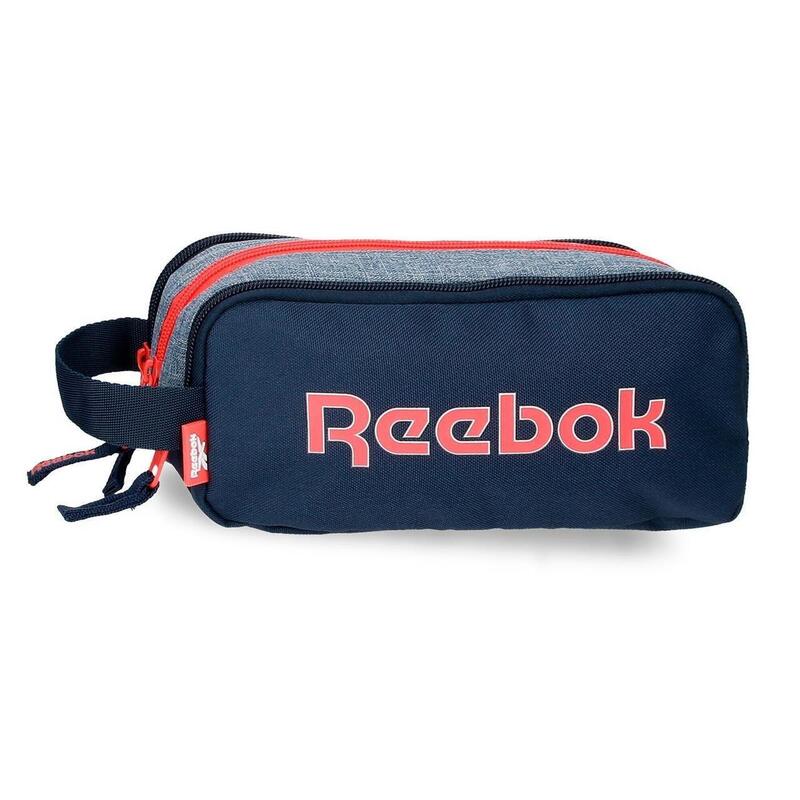 Estuche tres compartimentos Reebok Lucia 10cm Azul marino