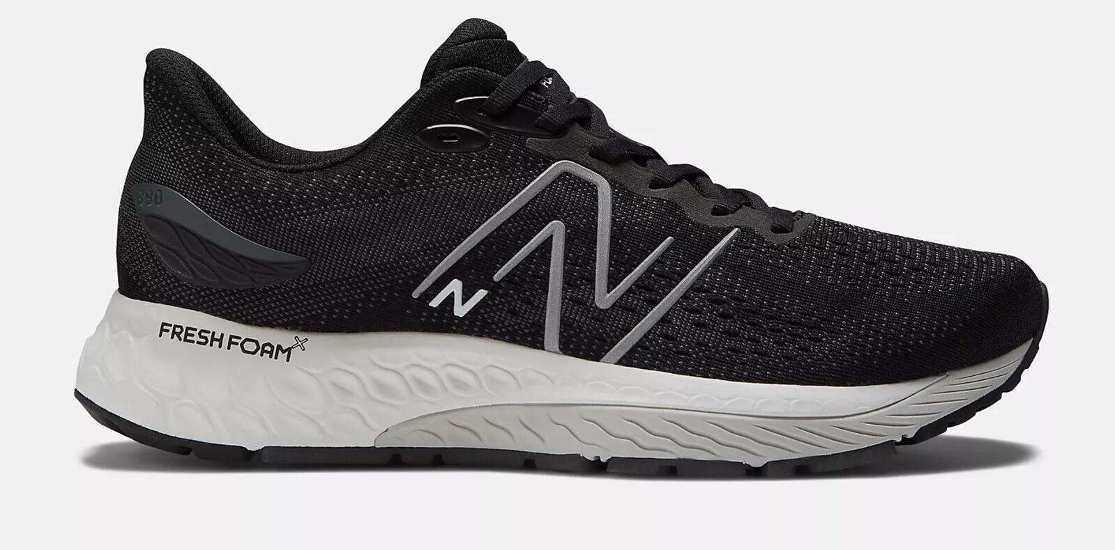 New Balance Mens Fresh Foam X 880v12 Width D Running Sneaker Shoe Black White