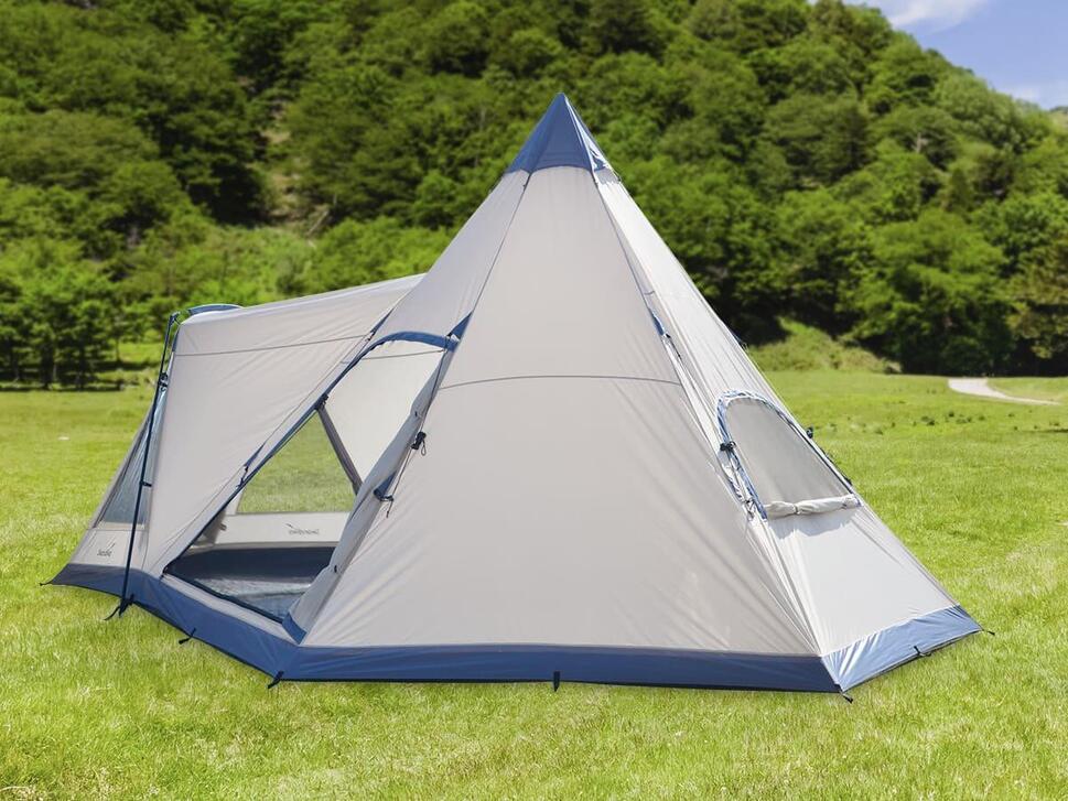 Skandika Tipi Kuopio 400 Protect Pour 8 Personnes | Tente De Camping, Matériau Oxford Recyclé, Hauteur Debout 250 Cm, Colonne D'eau De 3000 Mm, Moustiquaire, Sol De Tente Cousu | Tente Familiale