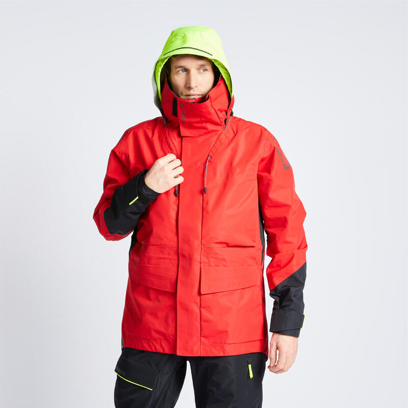 Seconde vie - Veste de quart de voile Offshore 900 Homme Rouge - TRÈS BON