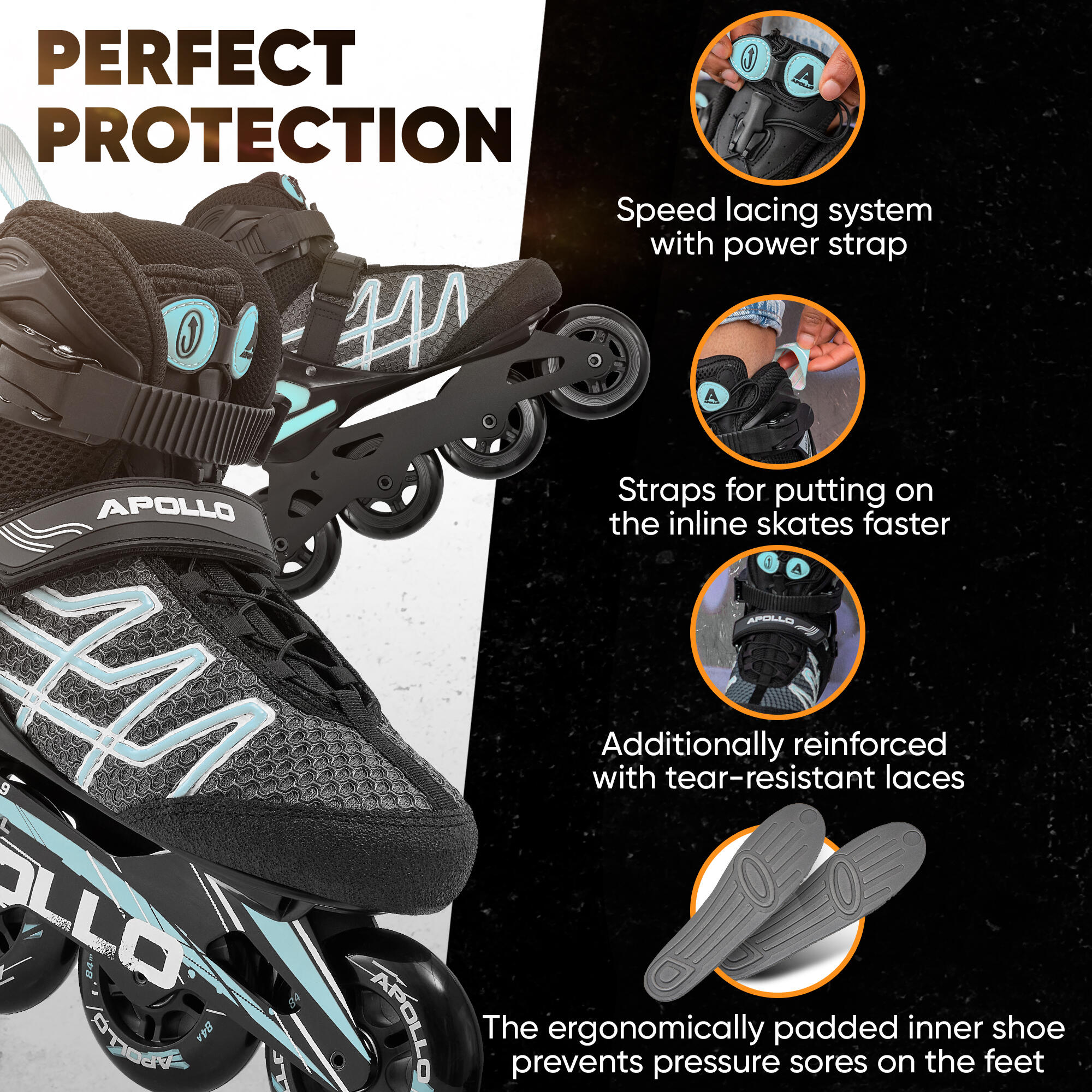 Inline Skates - Air Flow X2 - Inliner für Teenager, Damen und Herren 4/7