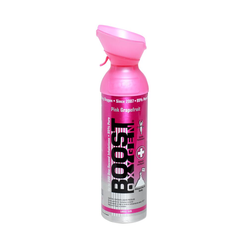 BOOST OXYGEN Boost Oxygen Pure zuurstof in een blikje – 9 liter roze grapefruit,