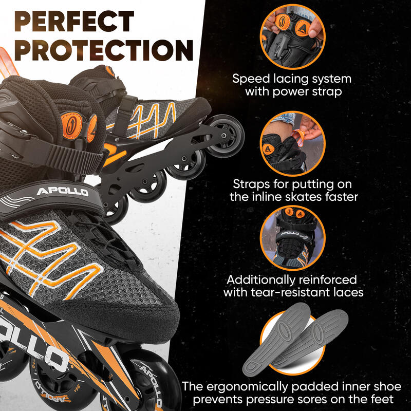 Rollers Adultes 'Air Flow X2' - Inline, Laçage Rapide, ABEC 7, Taille 37-45