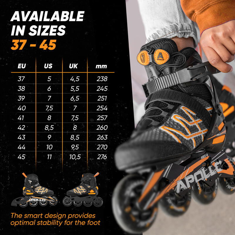 Rollers Adultes 'Air Flow X2' - Inline, Laçage Rapide, ABEC 7, Taille 37-45