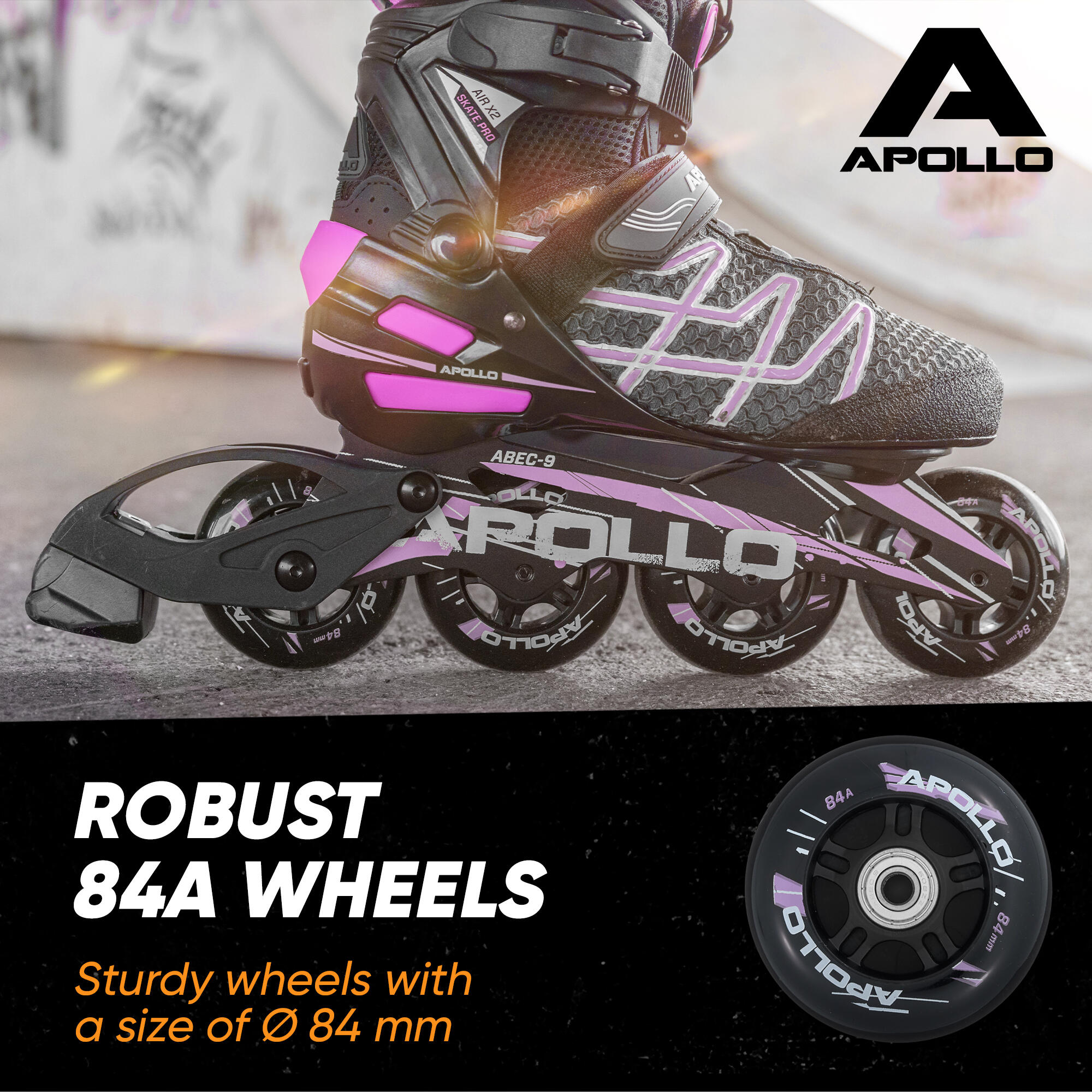 Pattini A Rotelle Moxi Panther - Donna, Pelle Scamosciata Nera, Ruote 58mm - Foto 7