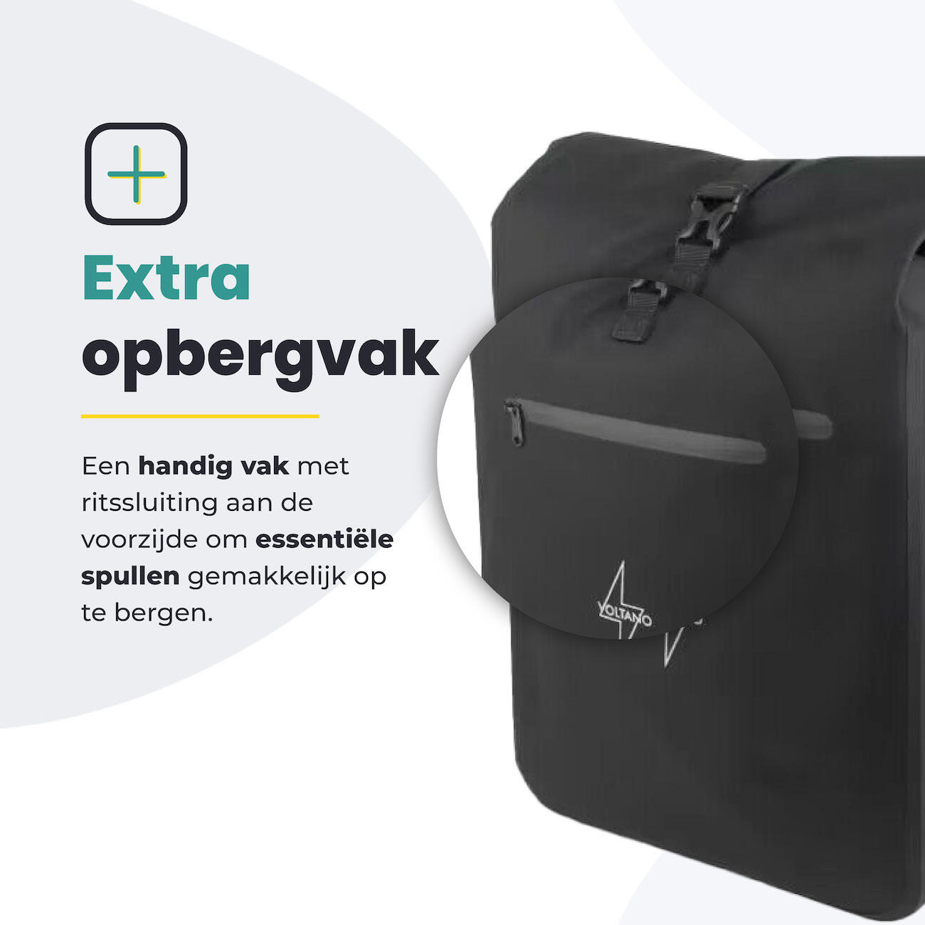 Fietstas voor Toerfietsen van het merk VOLTANO - Unisex - Kleur ZWART -  - 28 4/7