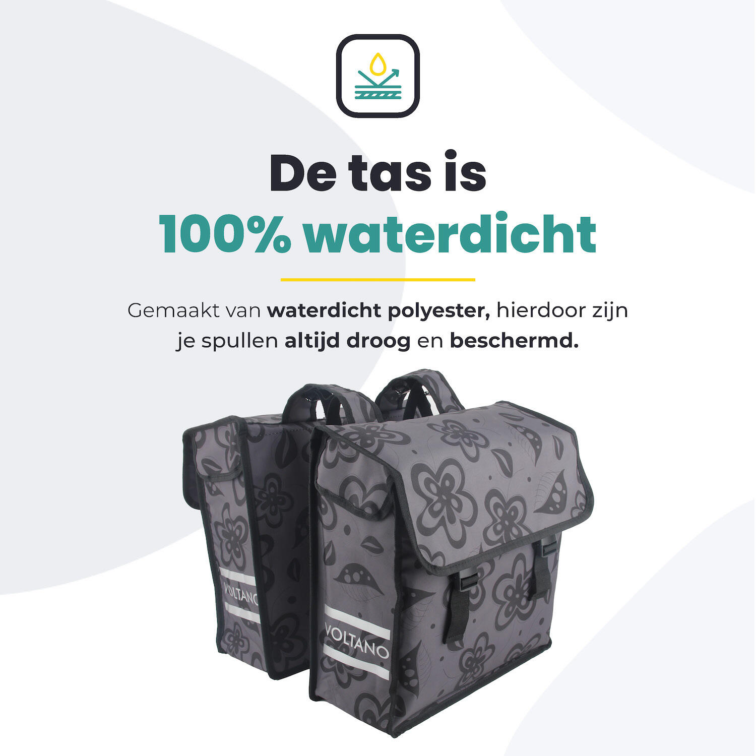 Fietstas voor Toerfietsen van het merk VOLTANO - Unisex - Kleur GRIJS -  - 38L 5/7