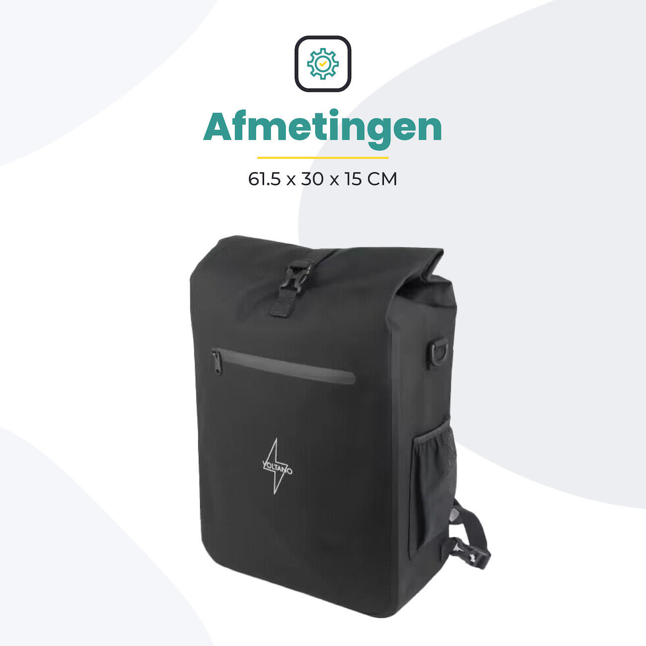Fietstas voor Toerfietsen van het merk VOLTANO - Unisex - Kleur ZWART -  - 28 6/7