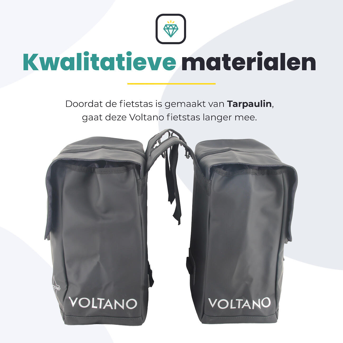 Fietstas voor Toerfietsen van het merk VOLTANO - Unisex - Kleur ZWART -  - 30 6/7