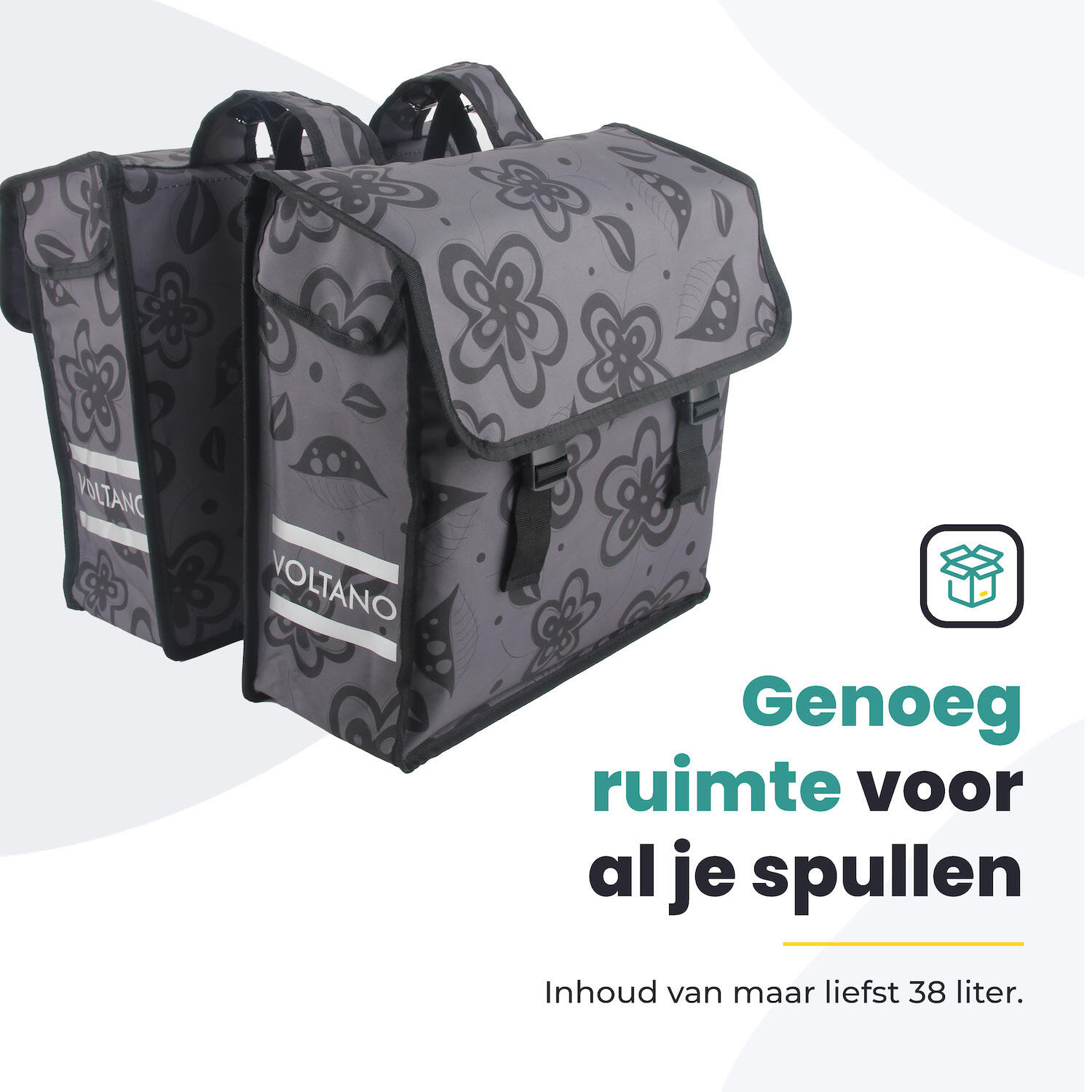 Fietstas voor Toerfietsen van het merk VOLTANO - Unisex - Kleur GRIJS -  - 38L 4/7