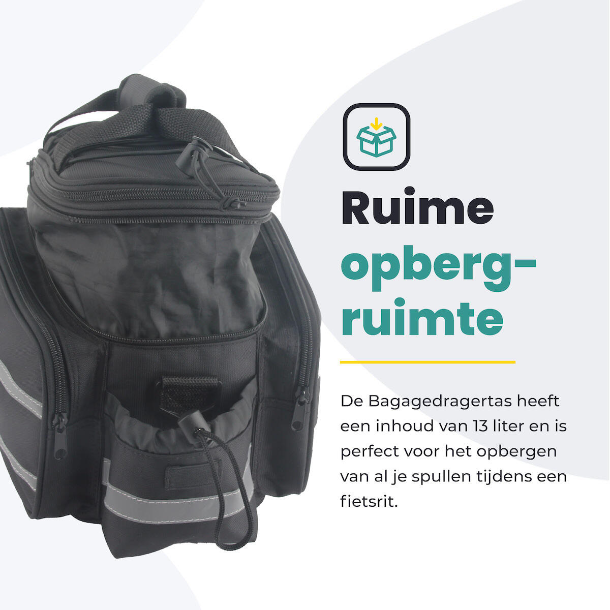 Fietstas voor Toerfietsen van het merk VOLTANO - Unisex - Kleur ZWART -  - 13 L 6/7