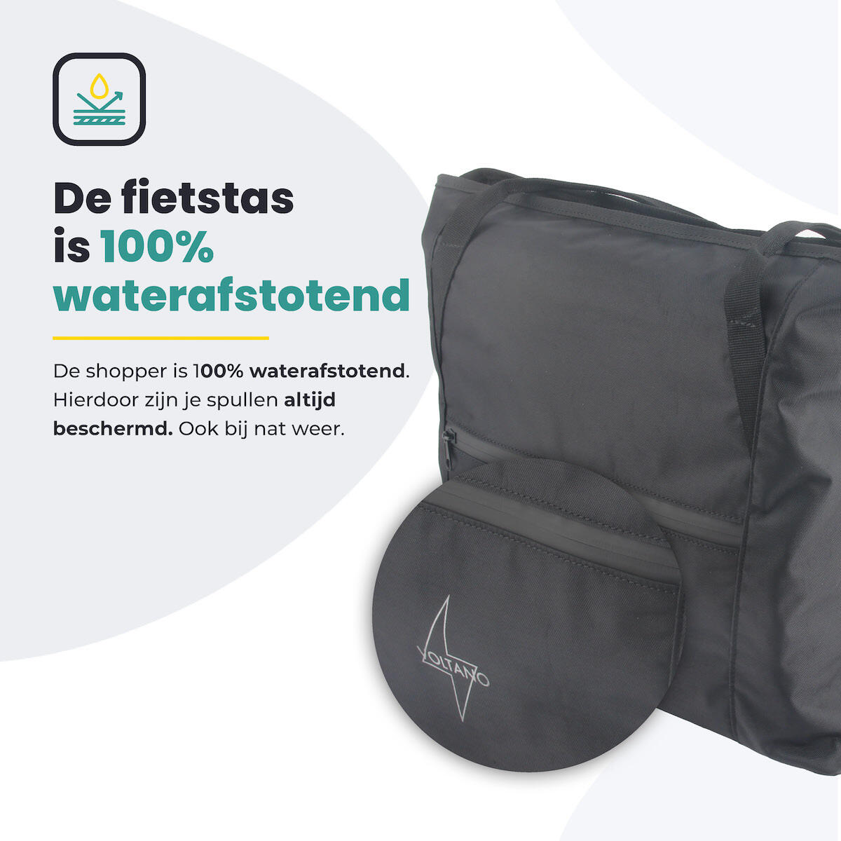 Fietstas voor Toerfietsen van het merk VOLTANO - Unisex - Kleur ZWART -  - 19L 7/7