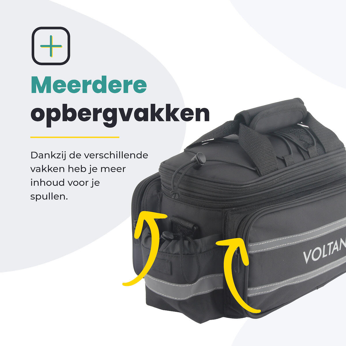 Fietstas voor Toerfietsen van het merk VOLTANO - Unisex - Kleur ZWART -  - 13 L 7/7